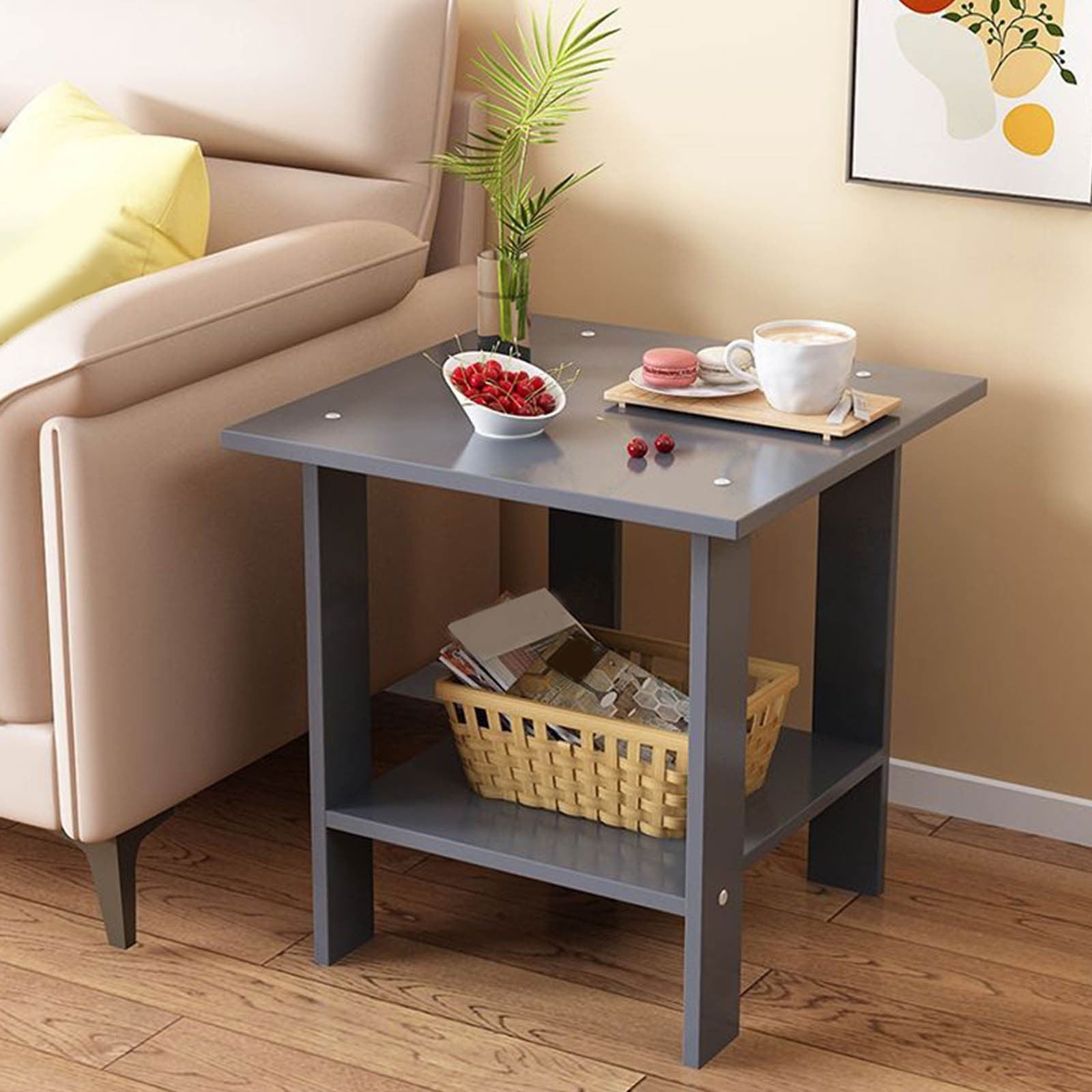 Kdkad Compact Multi-Functional Side Table, Small Accent End Table for Sofa, Bedside, Living Room & Apartment, V1189-WXFWAL-20260326-02610