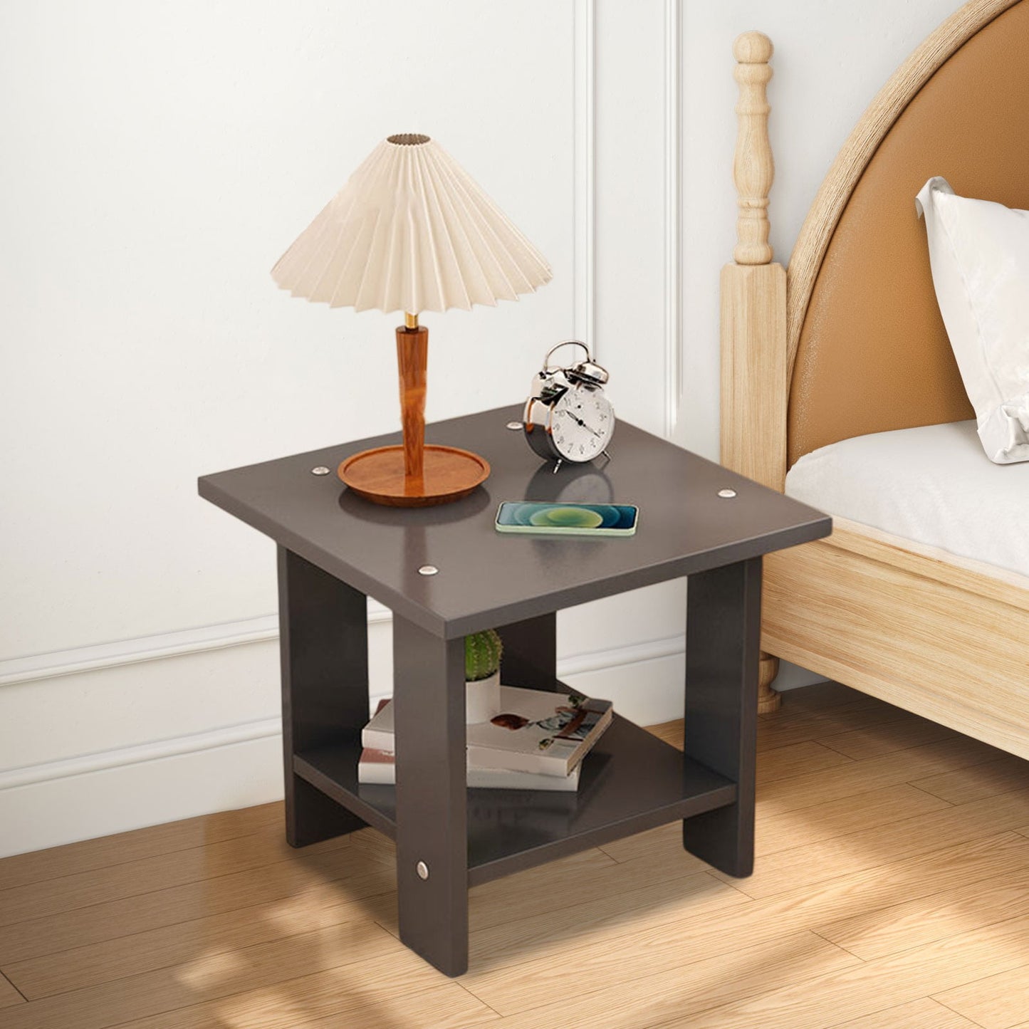 Kdkad Compact Multi-Functional Side Table, Small Accent End Table for Sofa, Bedside, Living Room & Apartment, V1189-WXFWAL-20260326-02610