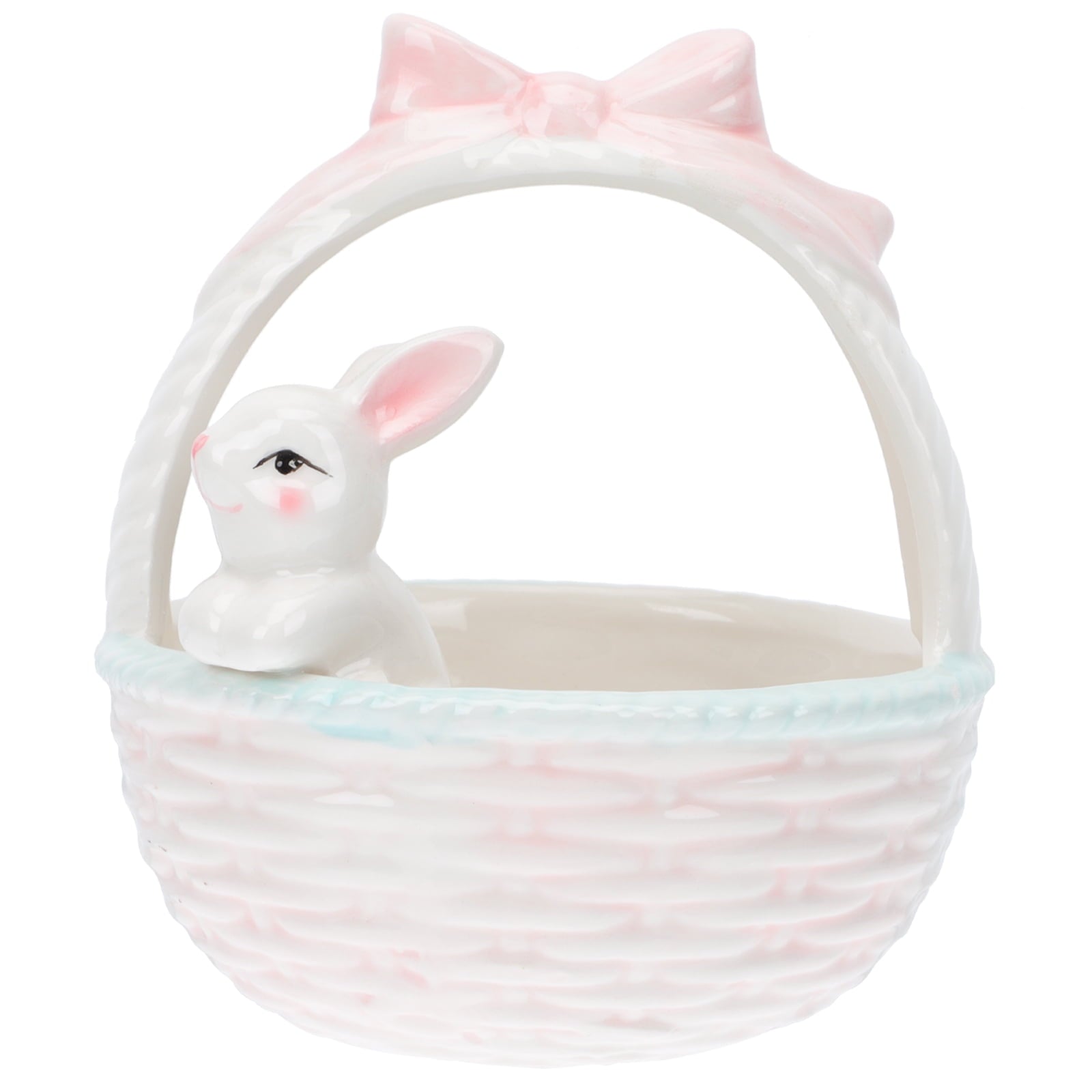 Easter Bunny Candy Dish Ceramic Basket Bowl Fruit Bowls Key Holder Ring Holder Rabbit Easter Home Desktop V1189-WXFWAL-20260326-02613