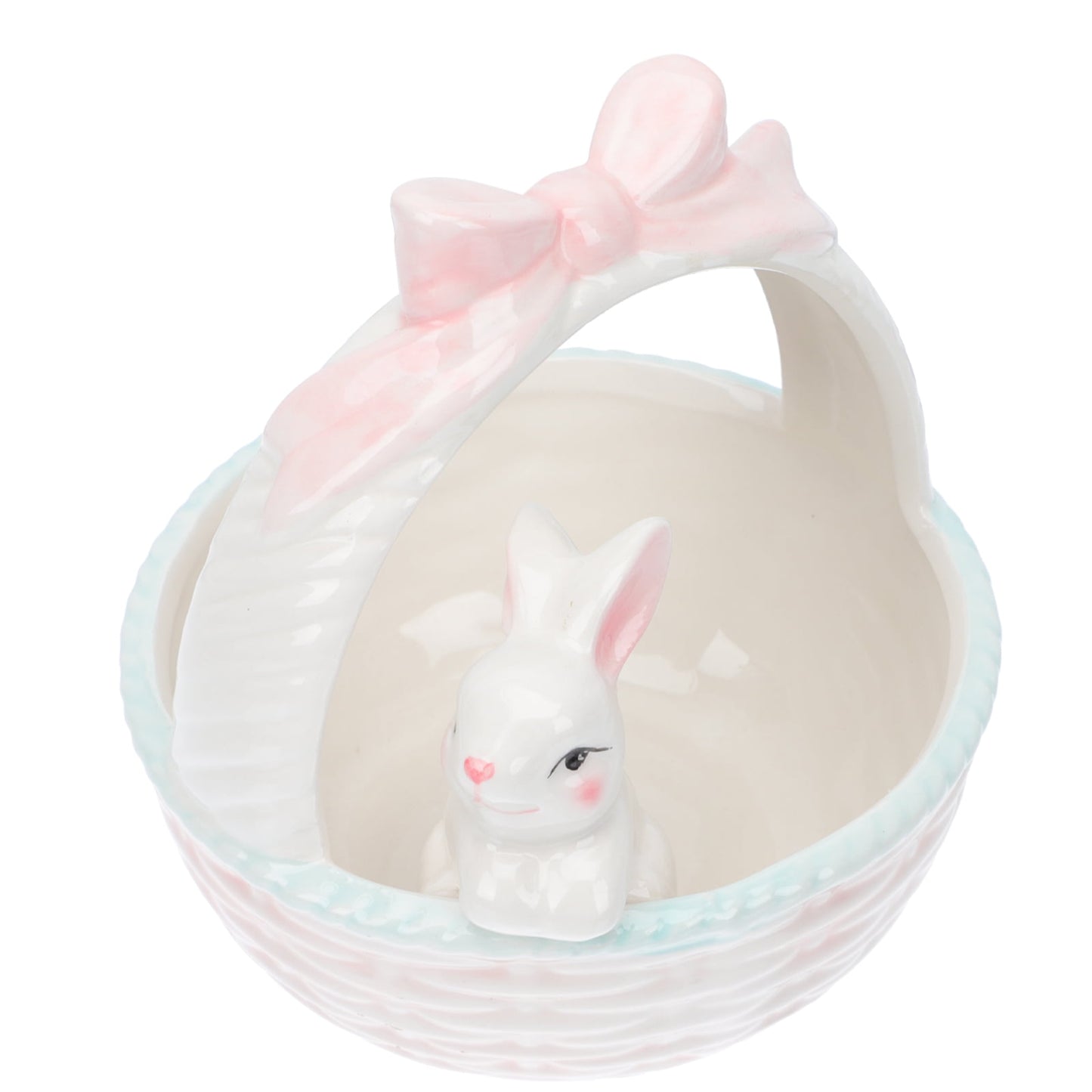 Easter Bunny Candy Dish Ceramic Basket Bowl Fruit Bowls Key Holder Ring Holder Rabbit Easter Home Desktop V1189-WXFWAL-20260326-02613