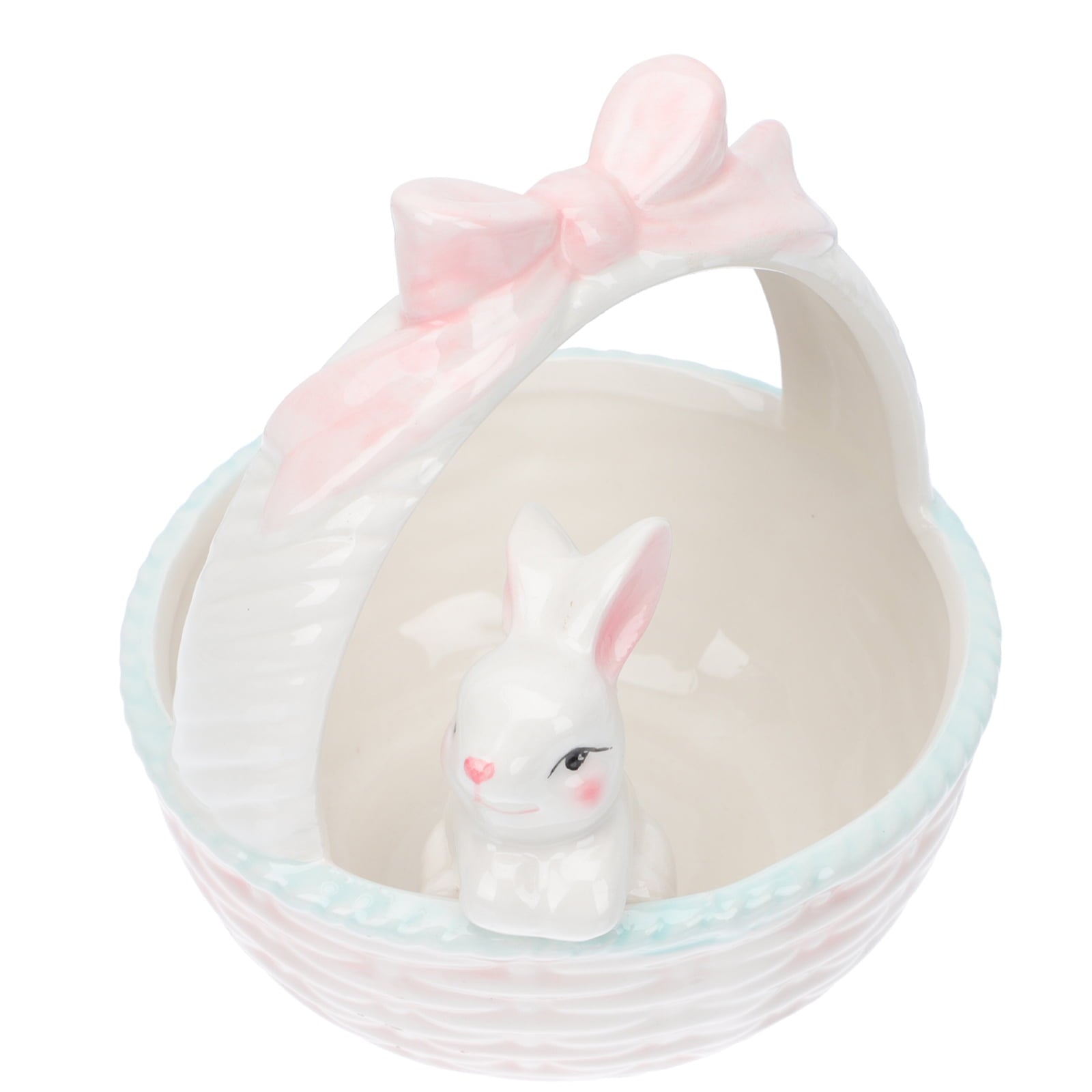 Easter Bunny Candy Dish Ceramic Basket Bowl Fruit Bowls Key Holder Ring Holder Rabbit Easter Home Desktop V1189-WXFWAL-20260326-02613