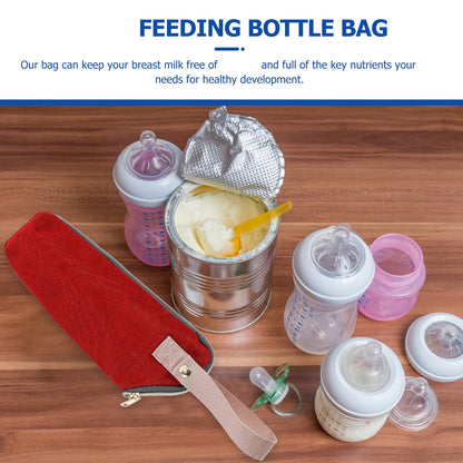 HOOWIFFY Insulated Bottle Bag Red - Keeps for Hours, Portable Baby Bottle Cooler Tote V1189-WXFWAL-20260326-02615