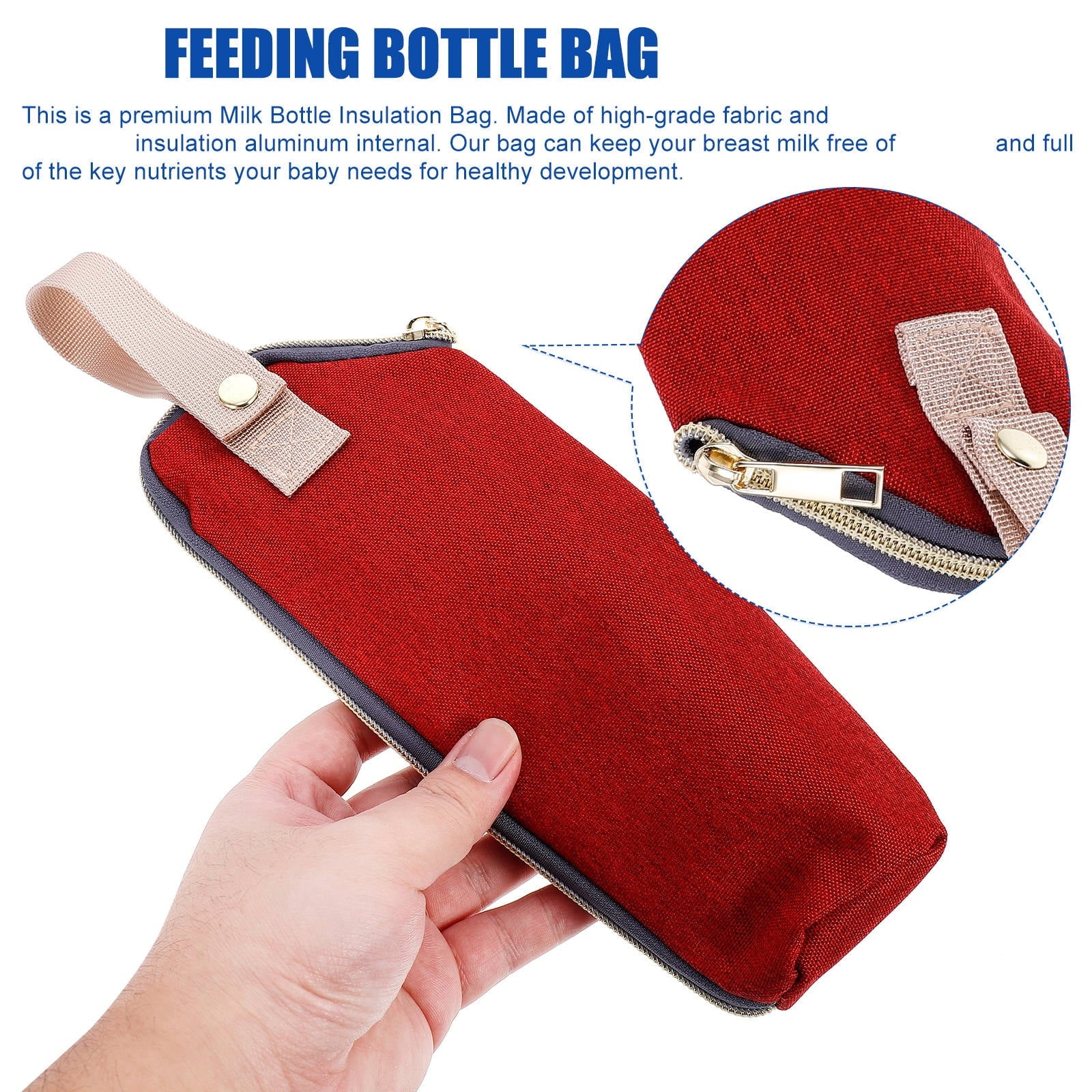HOOWIFFY Insulated Bottle Bag Red - Keeps for Hours, Portable Baby Bottle Cooler Tote V1189-WXFWAL-20260326-02615