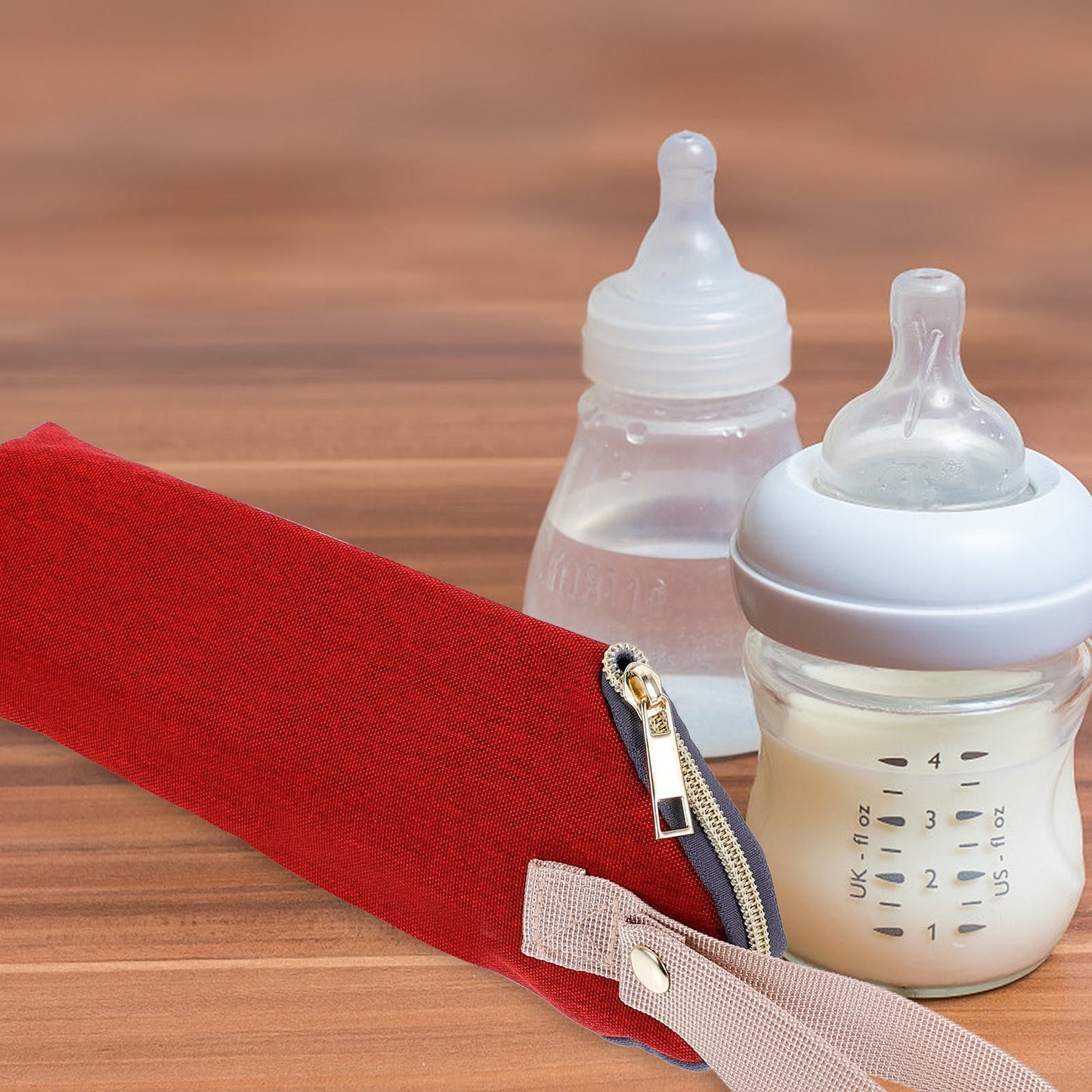 HOOWIFFY Insulated Bottle Bag Red - Keeps for Hours, Portable Baby Bottle Cooler Tote V1189-WXFWAL-20260326-02615