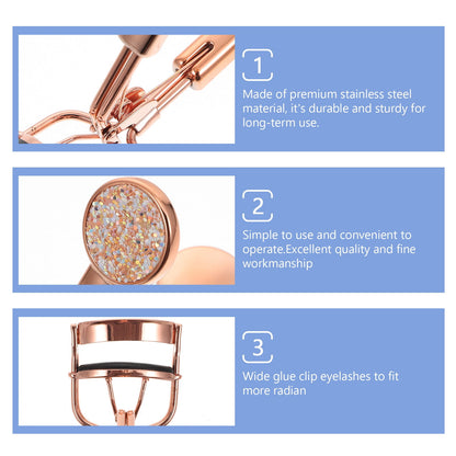 HOOWIFFY Rose Eyelash Curler Stainless Steel Lash Curler for Beautiful Eye Makeup V1189-WXFWAL-20260326-02617