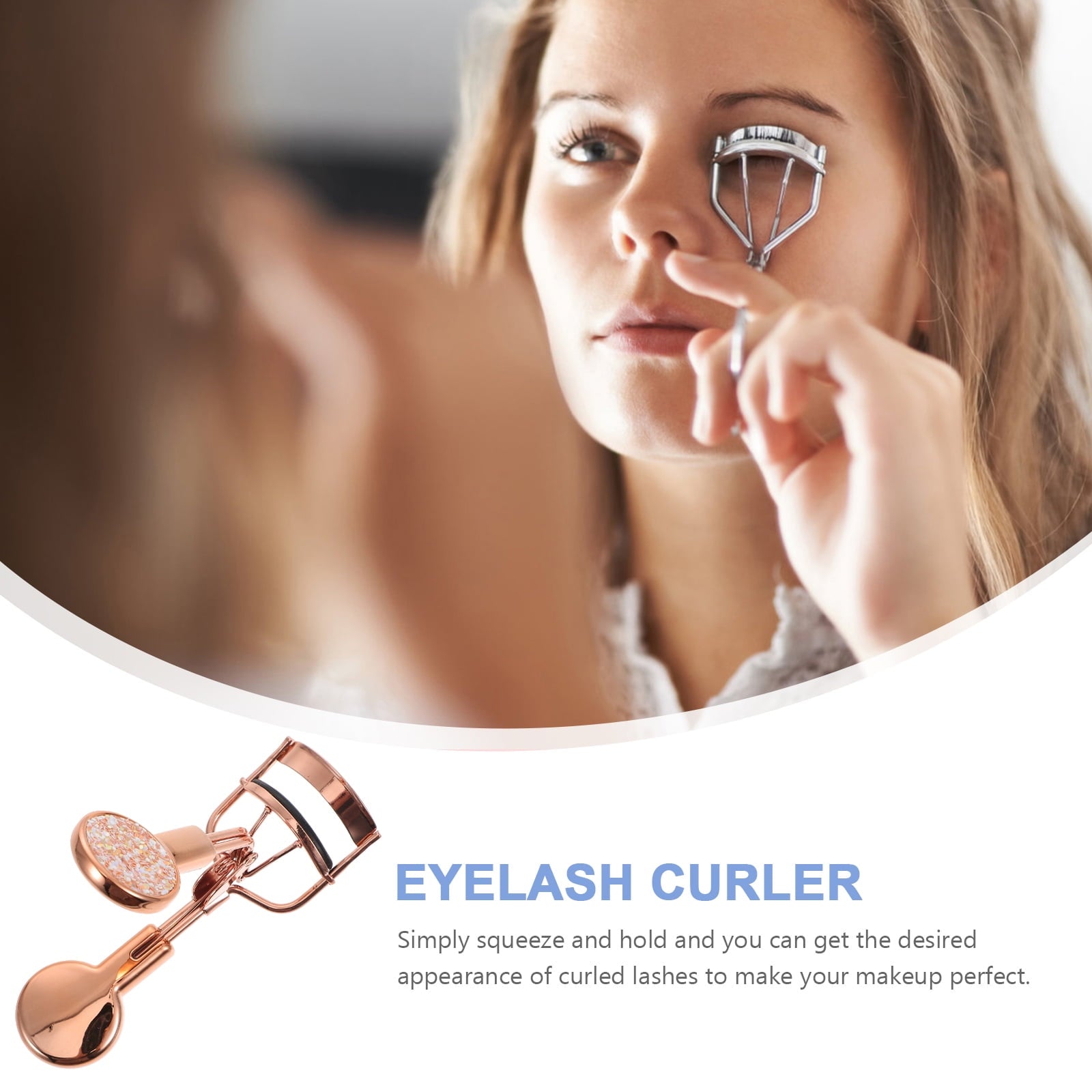 HOOWIFFY Rose Eyelash Curler Stainless Steel Lash Curler for Beautiful Eye Makeup V1189-WXFWAL-20260326-02617