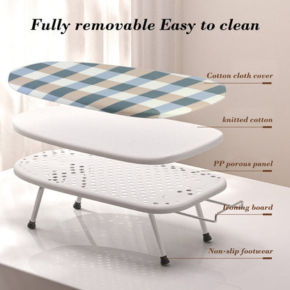 Kdkad Desktop Ironing Board, Small Folding Tabletop Iron Board with Heat-Resistant Cover, Portable for Dorm, V1189-WXFWAL-20260326-02627