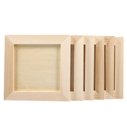 HOOWIFFY Plain Wooden Picture Frames for Crafting Khaki Plastic 6Pcs for Family Gift V1189-WXFWAL-20260326-02638