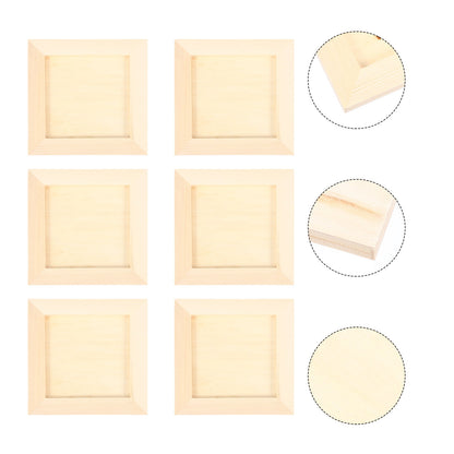 HOOWIFFY Plain Wooden Picture Frames for Crafting Khaki Plastic 6Pcs for Family Gift V1189-WXFWAL-20260326-02638