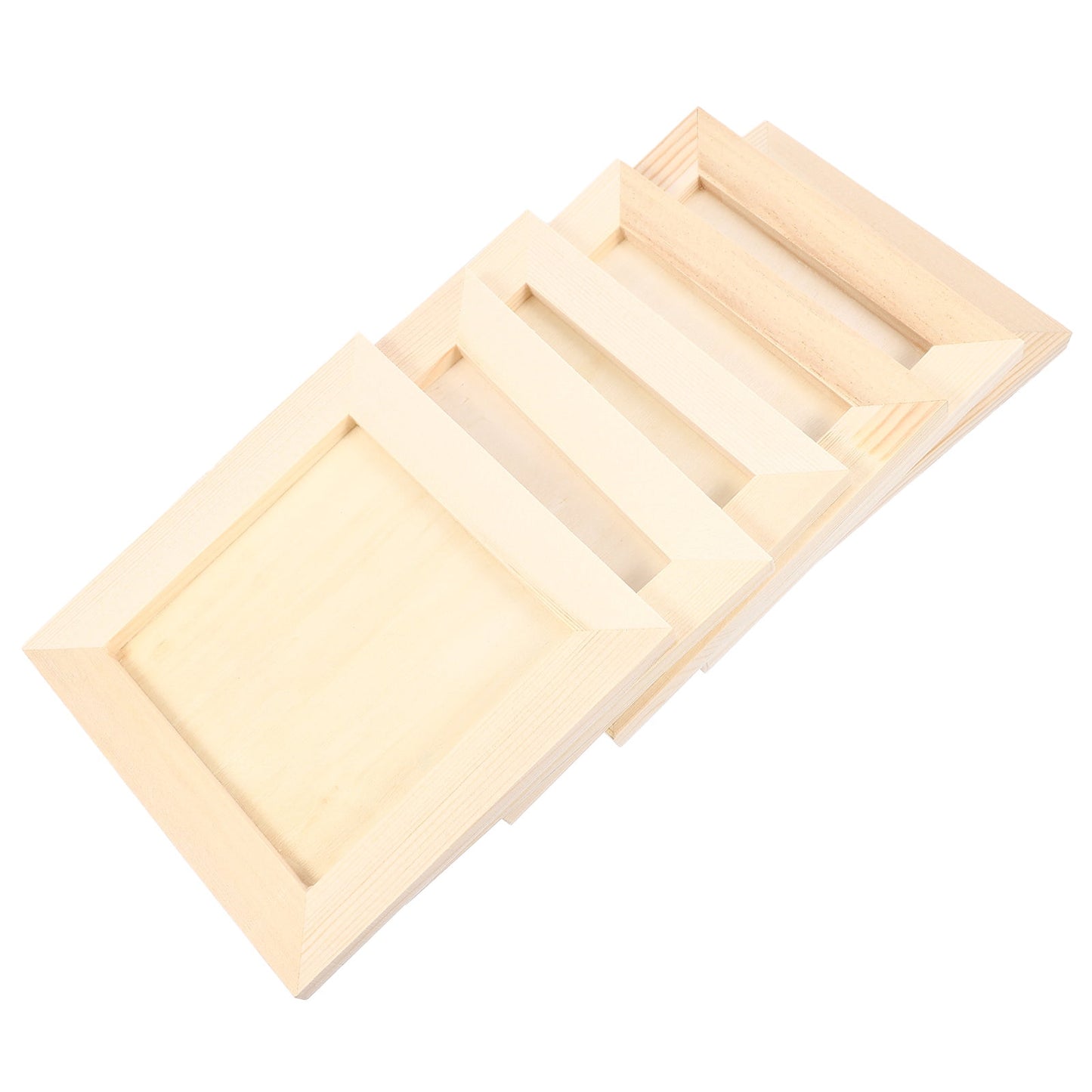 HOOWIFFY Plain Wooden Picture Frames for Crafting Khaki Plastic 6Pcs for Family Gift V1189-WXFWAL-20260326-02638