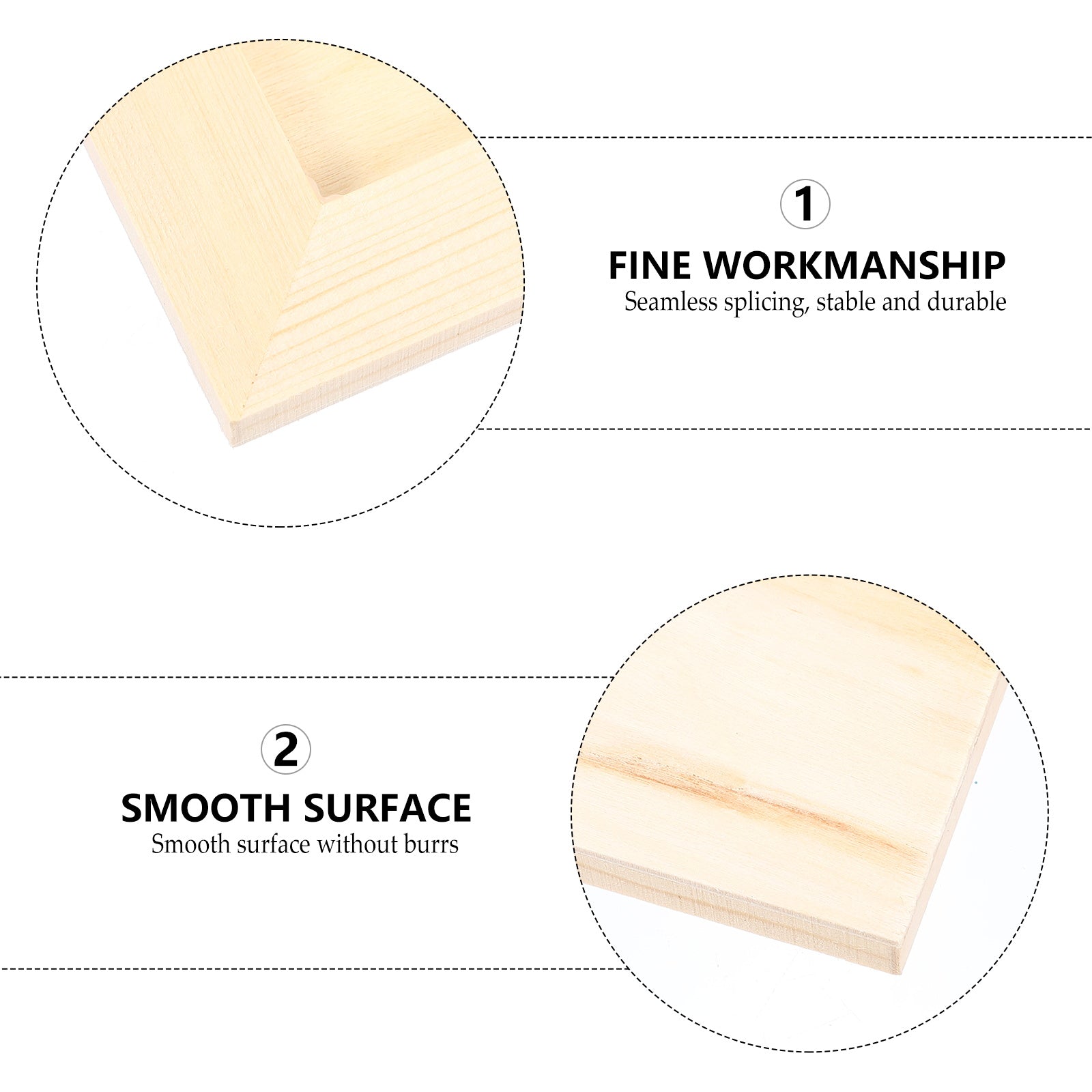 HOOWIFFY Plain Wooden Picture Frames for Crafting Khaki Plastic 6Pcs for Family Gift V1189-WXFWAL-20260326-02638