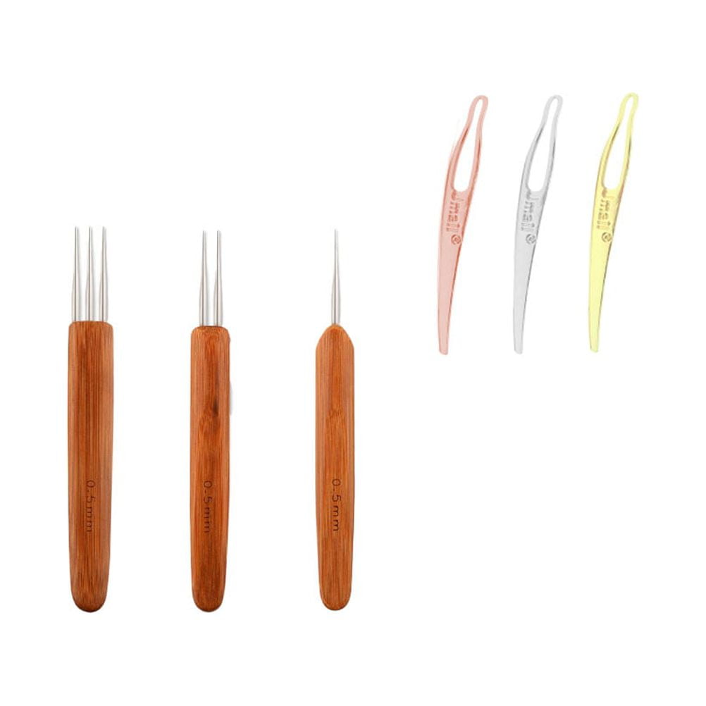 Tool Dreadlock Wooden Crochet Hooks Set with Hairpin Supplies, Assorted V1189-WXFWAL-20260326-02639