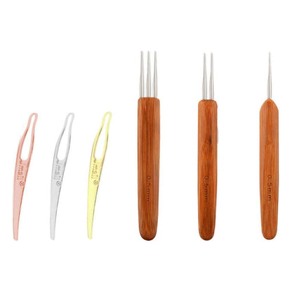 Tool Dreadlock Wooden Crochet Hooks Set with Hairpin Supplies, Assorted V1189-WXFWAL-20260326-02639