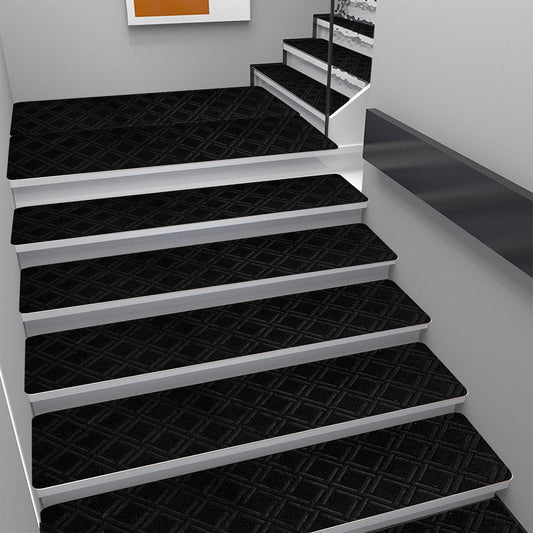 Chmadoxn 4-Piece Non-Slip Stair Treads, Self-Adhesive Striped Carpet Mats, Absorbent & Quiet Step Pads, Can V1189-WXFWAL-20260326-02649