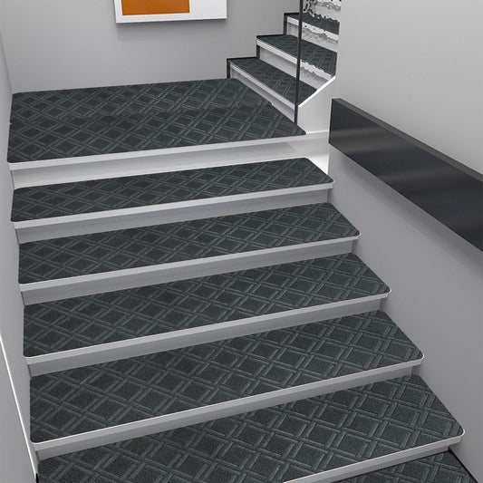 Chmadoxn 4-Piece Non-Slip Stair Treads, Self-Adhesive Striped Carpet Mats, Absorbent & Quiet Step Pads, Can V1189-WXFWAL-20260326-02652