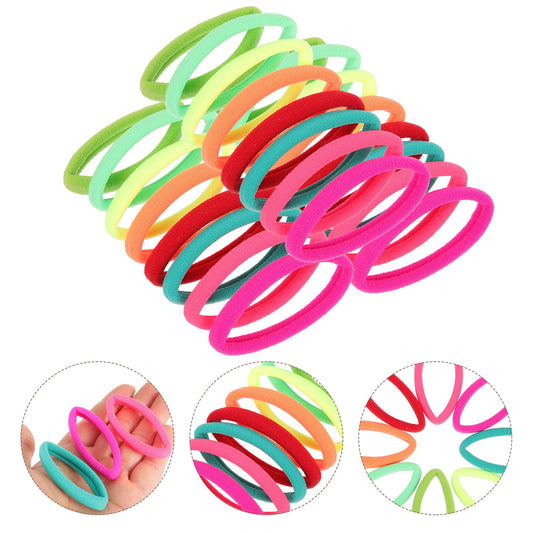 HOOWIFFY 24Pcs Small Hair Ties Assorted Color Elastic Ponytail Holders for Medium to Thick Hair V1189-WXFWAL-20260326-02657