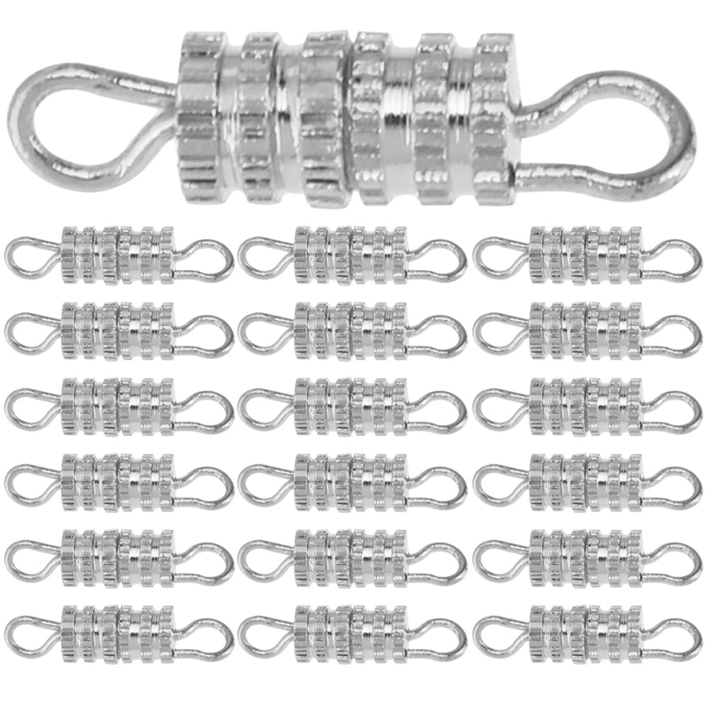 HOOWIFFY 50Pcs Jewelry Connector Clasp with Safety Screw Lock for Bracelets V1189-WXFWAL-20260326-02658