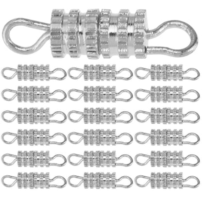 HOOWIFFY 50Pcs Jewelry Connector Clasp with Safety Screw Lock for Bracelets V1189-WXFWAL-20260326-02658