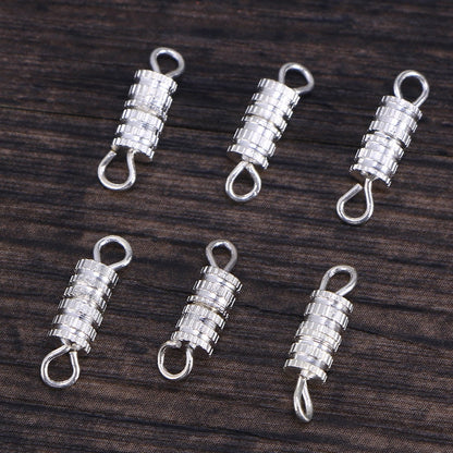 HOOWIFFY 50Pcs Jewelry Connector Clasp with Safety Screw Lock for Bracelets V1189-WXFWAL-20260326-02658