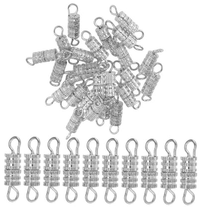 HOOWIFFY 50Pcs Jewelry Connector Clasp with Safety Screw Lock for Bracelets V1189-WXFWAL-20260326-02658
