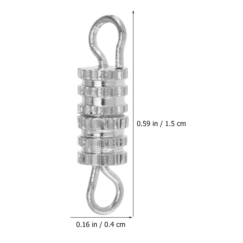 HOOWIFFY 50Pcs Jewelry Connector Clasp with Safety Screw Lock for Bracelets V1189-WXFWAL-20260326-02658