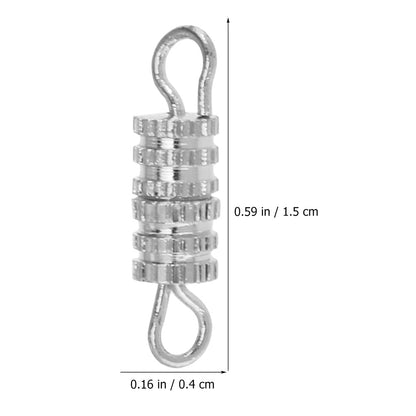 HOOWIFFY 50Pcs Jewelry Connector Clasp with Safety Screw Lock for Bracelets V1189-WXFWAL-20260326-02658