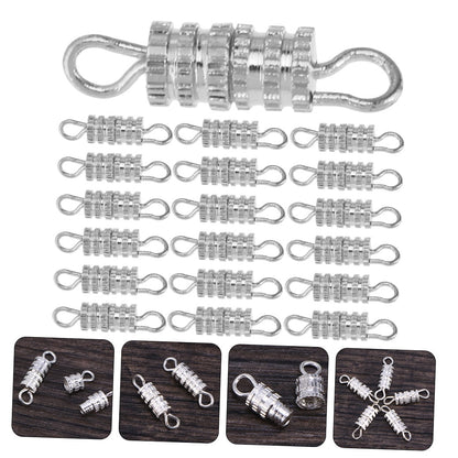 HOOWIFFY 50Pcs Jewelry Connector Clasp with Safety Screw Lock for Bracelets V1189-WXFWAL-20260326-02658