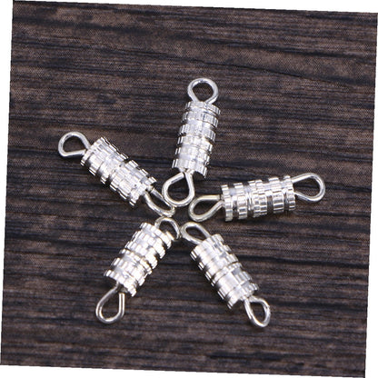 HOOWIFFY 50Pcs Jewelry Connector Clasp with Safety Screw Lock for Bracelets V1189-WXFWAL-20260326-02658