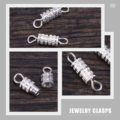 HOOWIFFY 50Pcs Jewelry Connector Clasp with Safety Screw Lock for Bracelets V1189-WXFWAL-20260326-02658
