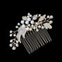 HOOWIFFY Decorative Hair Combs for Styling with Leaf Design and Rhinestones for Wedding 1Pack V1189-WXFWAL-20260326-02663