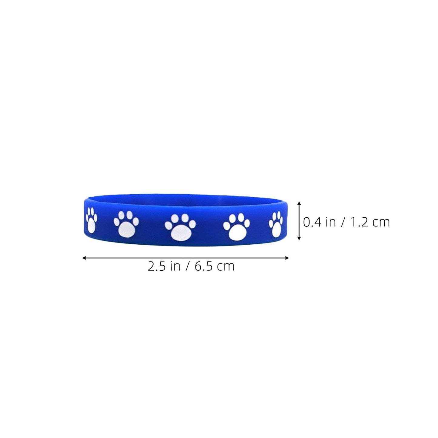 HOOWIFFY 32Pcs Cute Dog Paw Print Silicone Bracelets Soft Comfortable Wristbands V1189-WXFWAL-20260326-02666