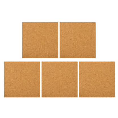 HOOWIFFY 5Pcs Sound Insulation Cork Board Tiles with Self Adhesive Backing for Wall Decor V1189-WXFWAL-20260326-02669