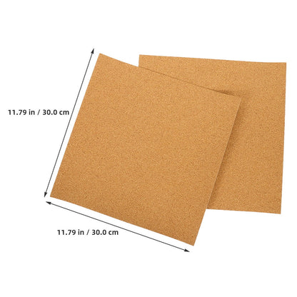 HOOWIFFY 5Pcs Sound Insulation Cork Board Tiles with Self Adhesive Backing for Wall Decor V1189-WXFWAL-20260326-02669