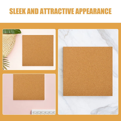 HOOWIFFY 5Pcs Sound Insulation Cork Board Tiles with Self Adhesive Backing for Wall Decor V1189-WXFWAL-20260326-02669