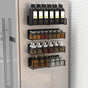 Darzheoy Magnetic Spice Rack Organizer Mesh Design for Refrigerator Oven, Black Storage Rack for Kitchen V1189-WXFWAL-20260326-02672
