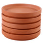 HOOWIFFY Chocolate Red Clay Flower Pot Tray for Indoor Outdoor Use 5Pcs V1189-WXFWAL-20260326-02674