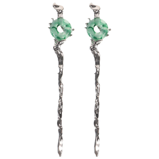 HOOWIFFY 2pcs Silver Hair Chopstick Vintage Hair Sticks Women for Night Out and Recital V1189-WXFWAL-20260326-02675