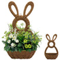 Darzheoy Bunny Basket Hanging Wall Pocket Spring Decor, Hand Woven Wicker Easter Basket, Wicker Easter V1189-WXFWAL-20260326-02677