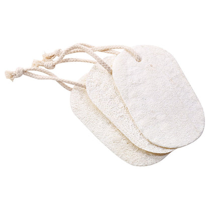 HOOWIFFY 3-Pack Natural Loofah Sponge Kitchen Scrubber Set with High Absorption Beige Multipurpose Cleaning V1189-WXFWAL-20260326-02681