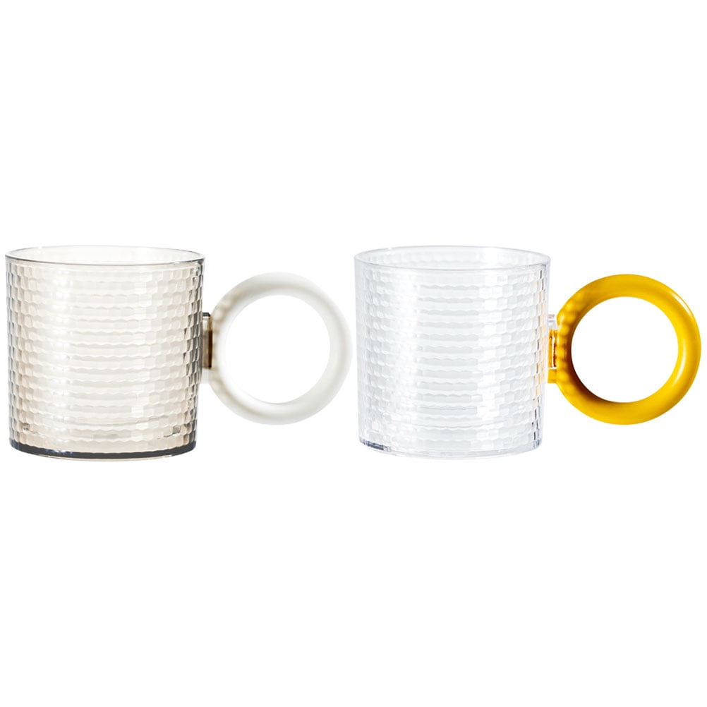 HOOWIFFY 2Pcs Reusable Bathroom Mouthwash Cups with Handle Large Capacity As Material Drinking Tumblers V1189-WXFWAL-20260326-02682