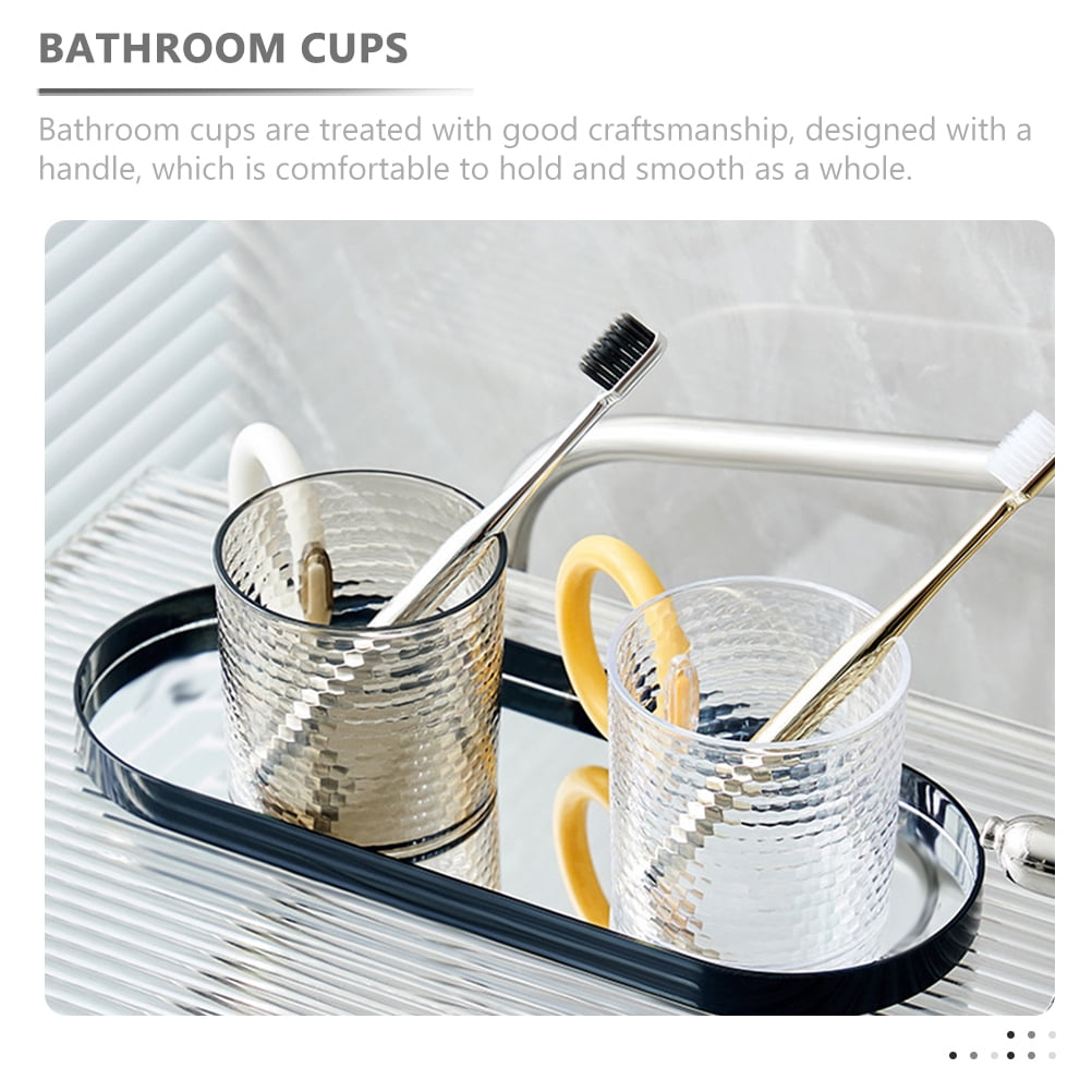 HOOWIFFY 2Pcs Reusable Bathroom Mouthwash Cups with Handle Large Capacity As Material Drinking Tumblers V1189-WXFWAL-20260326-02682
