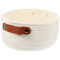 HOOWIFFY White Woven Storage Basket with Handle for Everyday Home Organization and Storage Solutions V1189-WXFWAL-20260326-02683