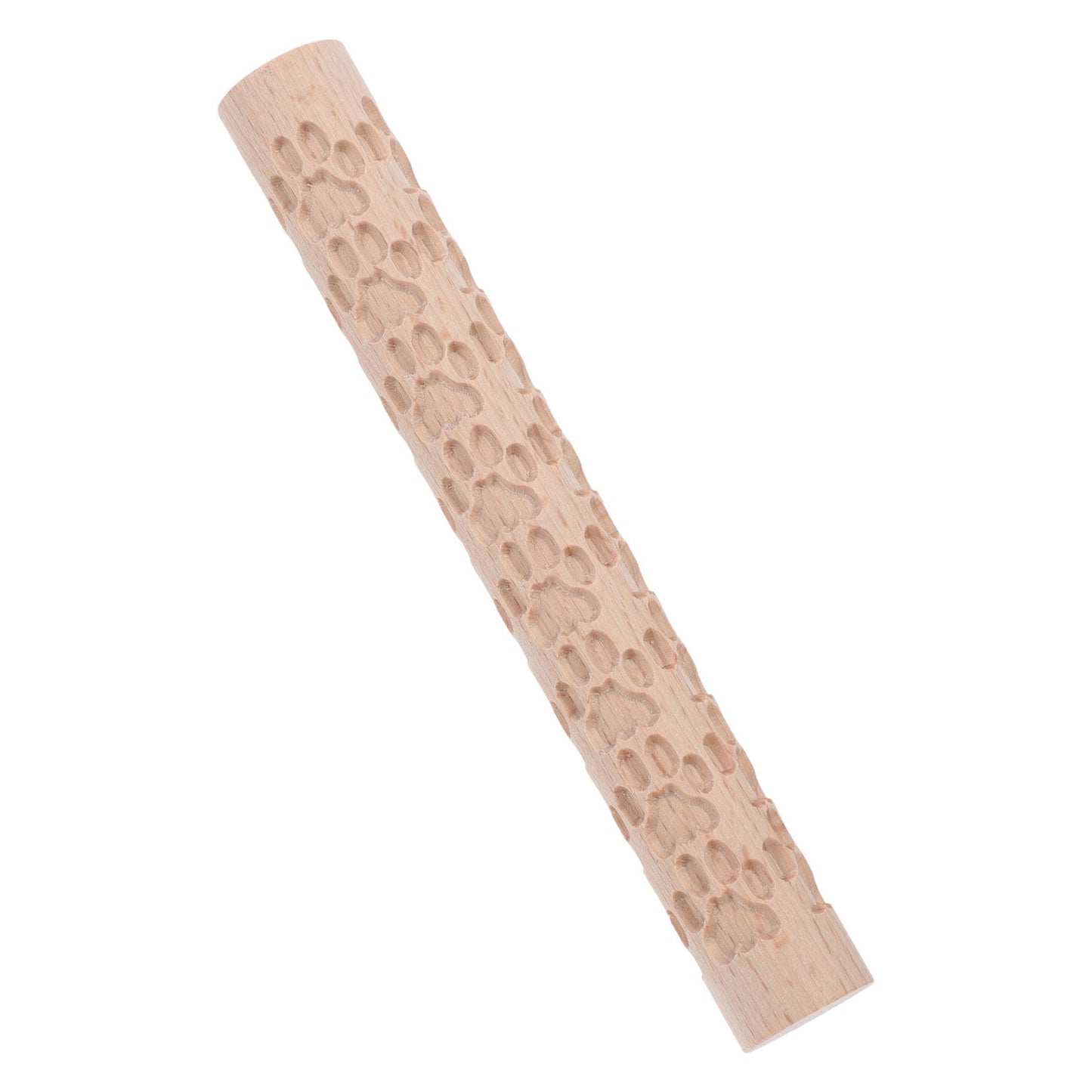 HOOWIFFY Pottery Slab Roller Embossed Rolling Pin Wooden Khaki 1Pack for Baking Cookies Artists V1189-WXFWAL-20260326-02685