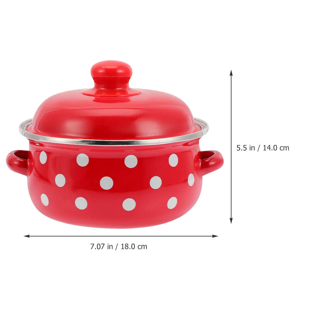 HOOWIFFY Red Enamel Pot - Daily Use Cookware for Kitchen, Versatile and Easy to Clean V1189-WXFWAL-20260326-02699