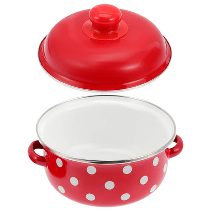 HOOWIFFY Red Enamel Pot - Daily Use Cookware for Kitchen, Versatile and Easy to Clean V1189-WXFWAL-20260326-02699