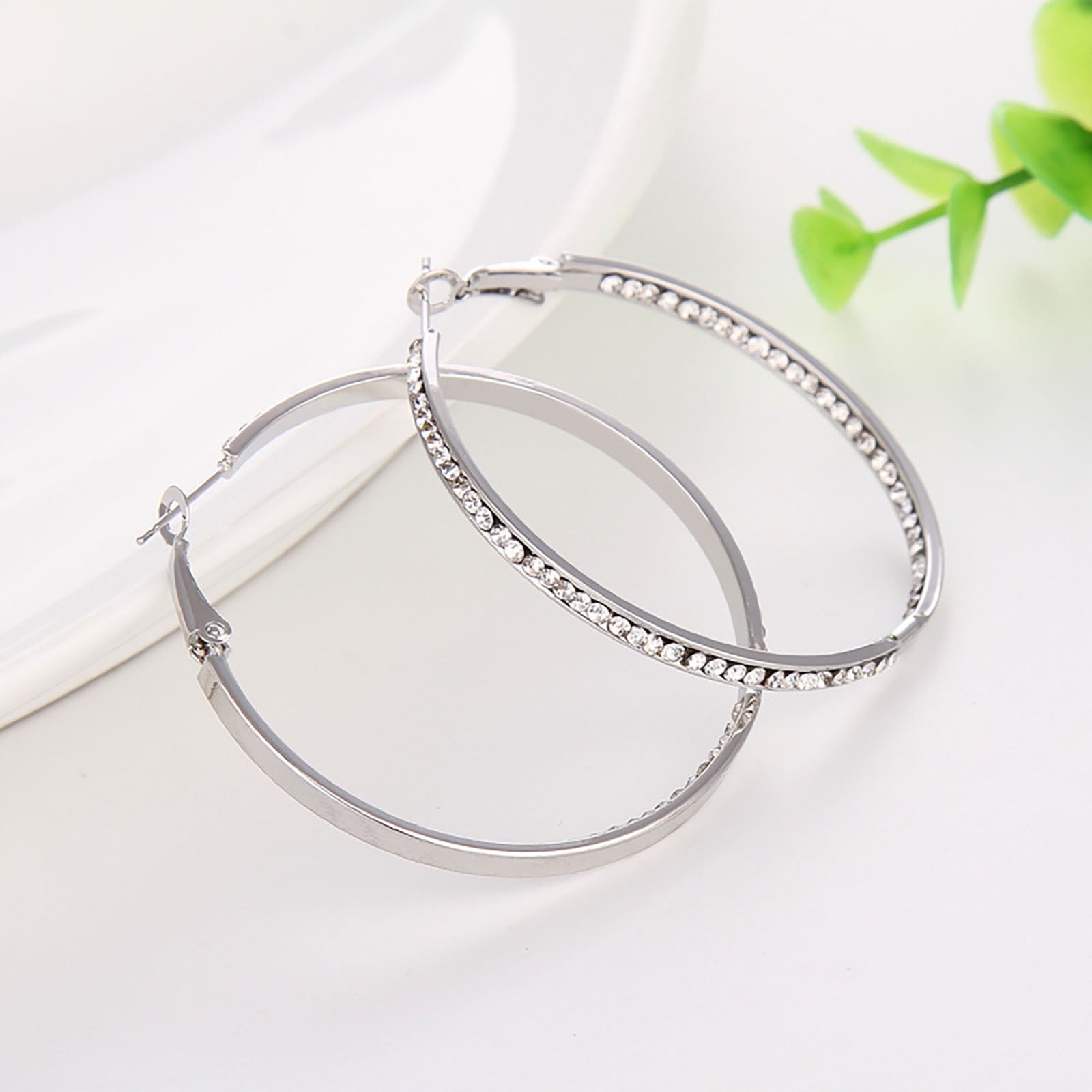 ChmadoxnLarge Hoop, Earrings, Silver, (19'), DTBPRQ50 One Size Silver V1189-WXFWAL-20260326-02700