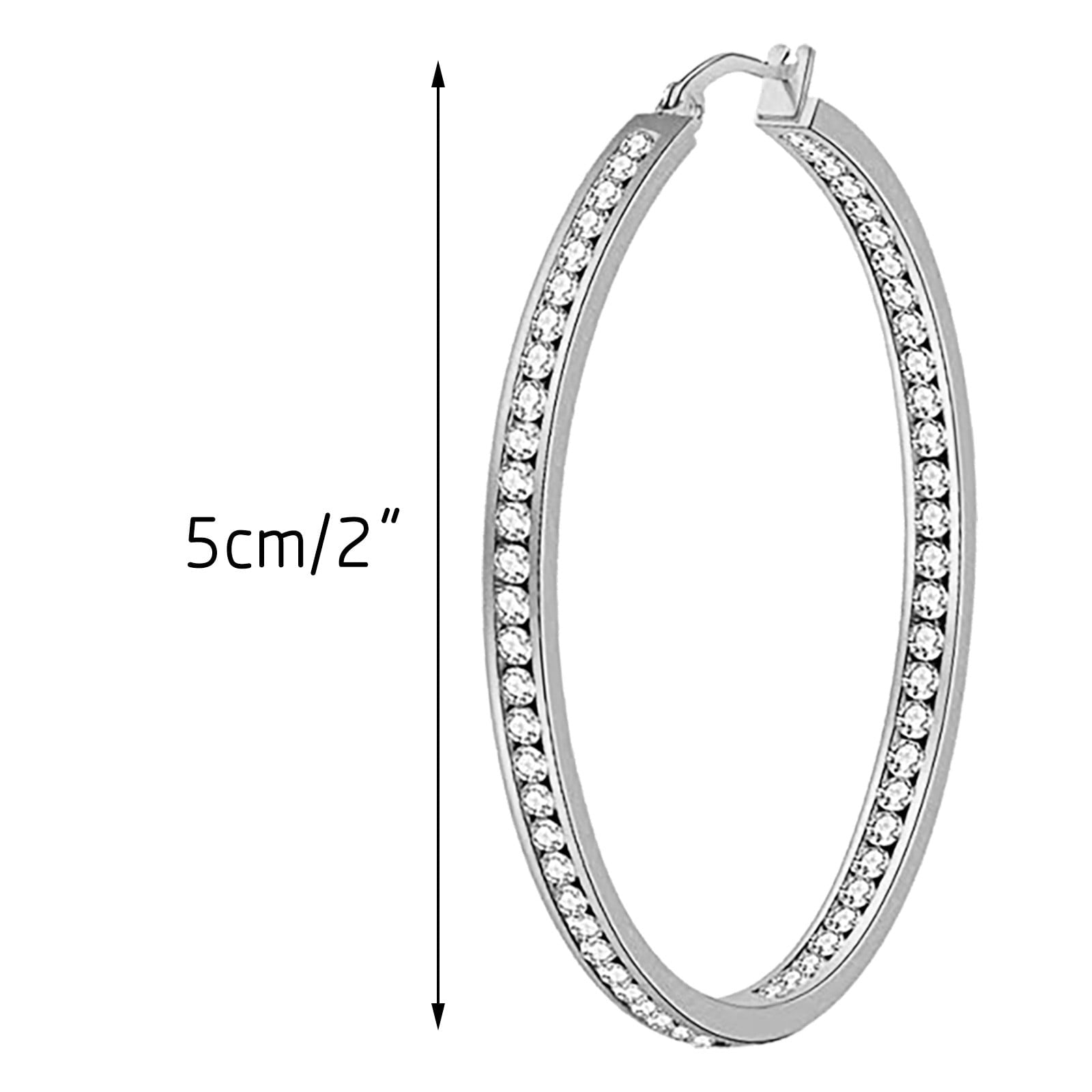 ChmadoxnLarge Hoop, Earrings, Silver, (19'), DTBPRQ50 One Size Silver V1189-WXFWAL-20260326-02700