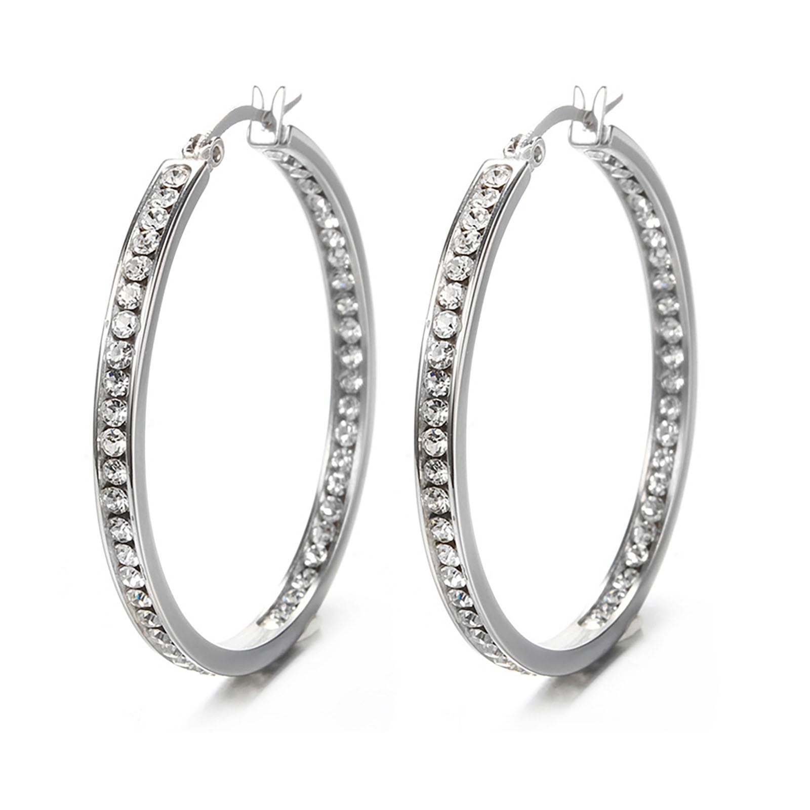 ChmadoxnLarge Hoop, Earrings, Silver, (19'), DTBPRQ50 One Size Silver V1189-WXFWAL-20260326-02700