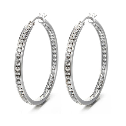 ChmadoxnLarge Hoop, Earrings, Silver, (19'), DTBPRQ50 One Size Silver V1189-WXFWAL-20260326-02700