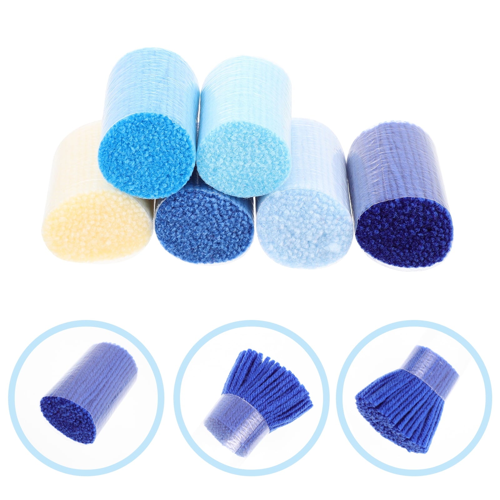 6Pcs Latch Hook Yarn DIY Rug Yarn Decorative Latch Hook Yarn Carpet Embroidery Supply 6X4X4CM As Shown V1189-WXFWAL-20260326-02708